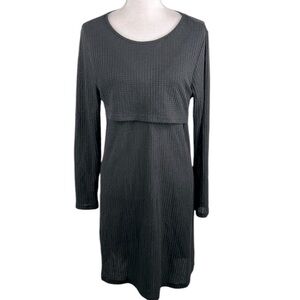 Boho Waffle Knit Coachella Indie Festival Classic Minimalist Dress Size Large